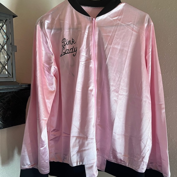 Adult Halloween Pink Ladies Party Jacket Costume - Picture 3 of 4